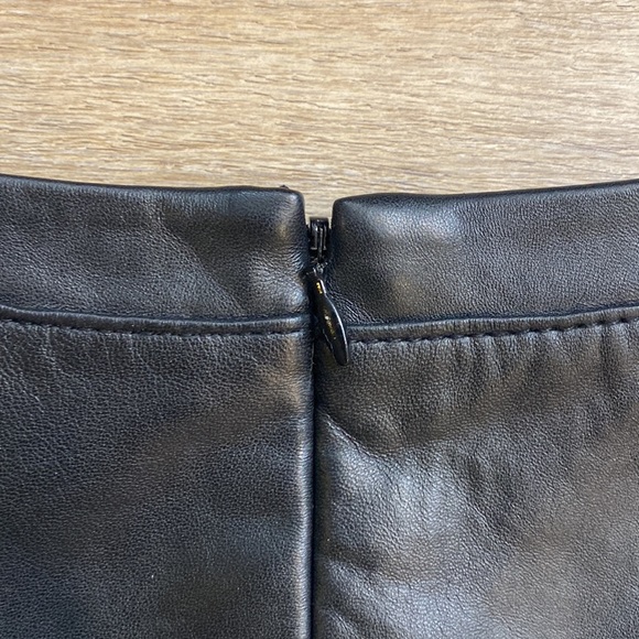 Boston Proper Genuine Leather Mini Dress - Picture 14 of 16